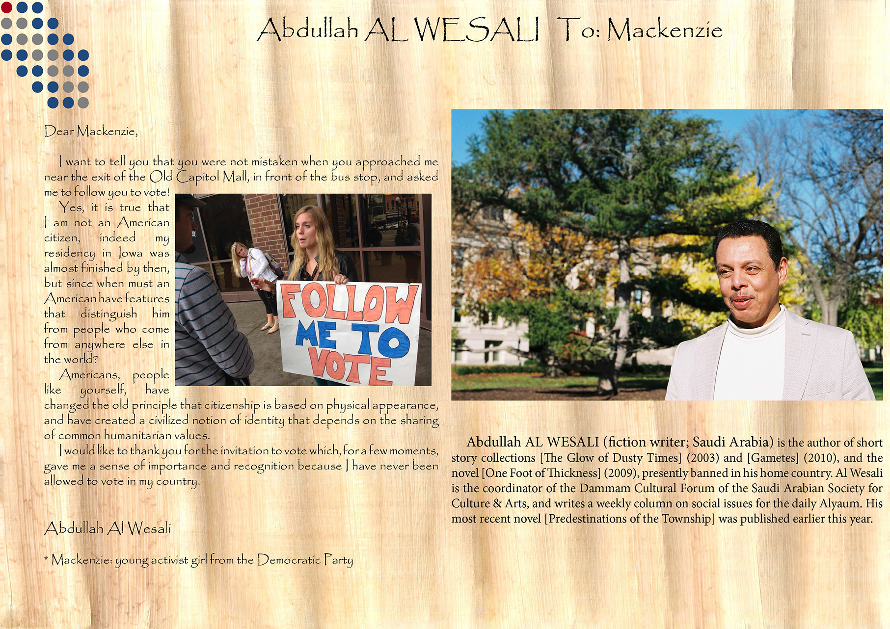 Photo-letter pairing, IWP, 2014 - Page 2014