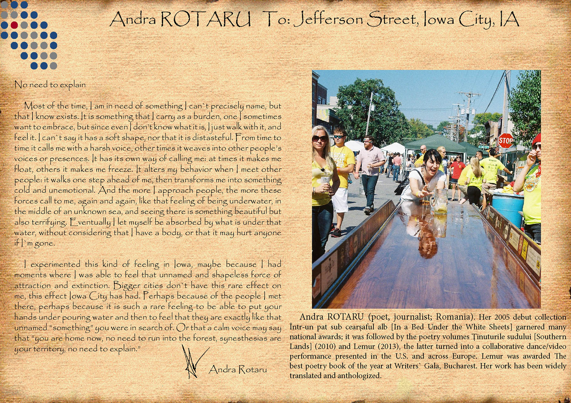 Photo-letter pairing, IWP, 2014 - Page 2014