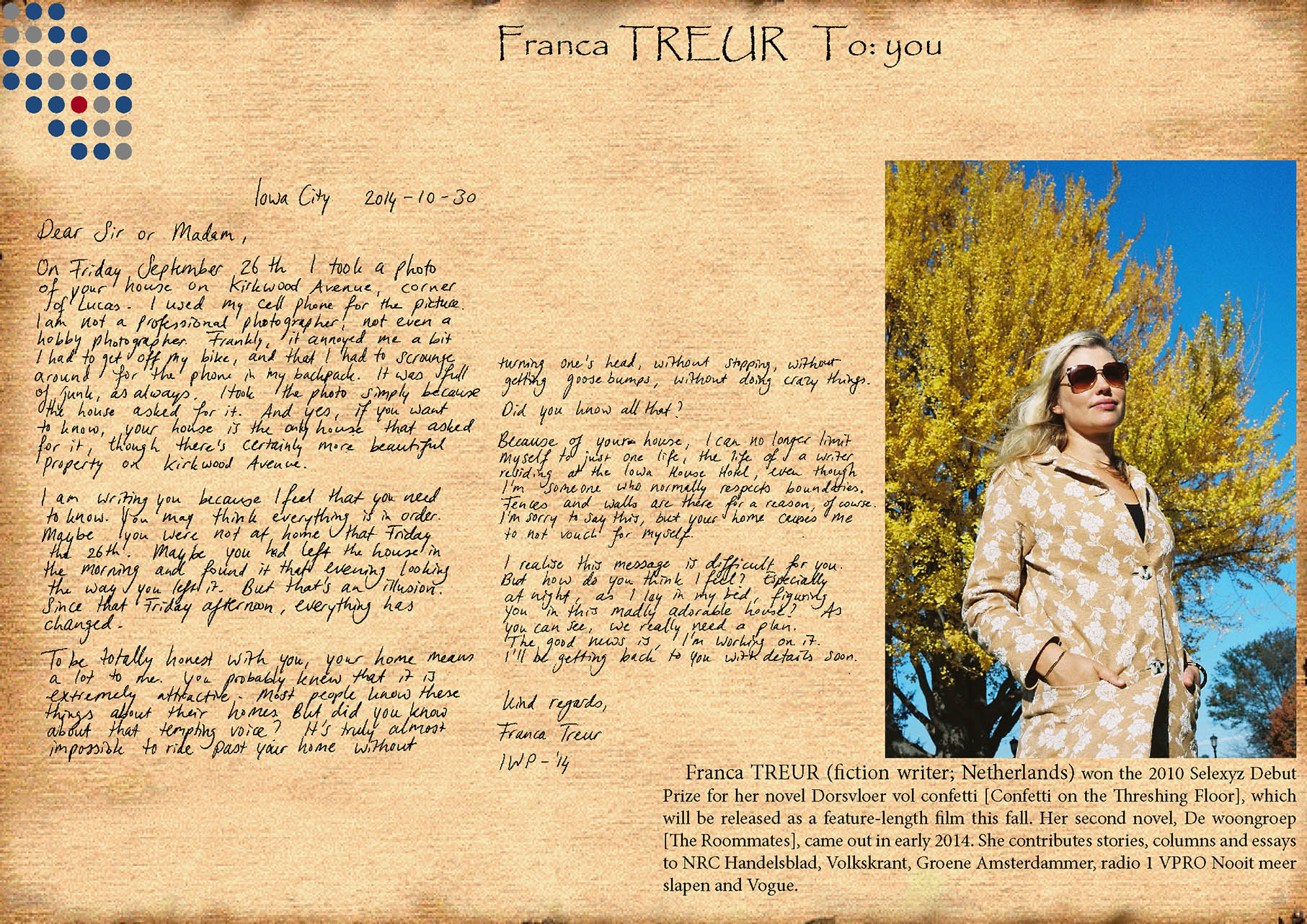 Photo-letter pairing, IWP, 2014 - Page 2014