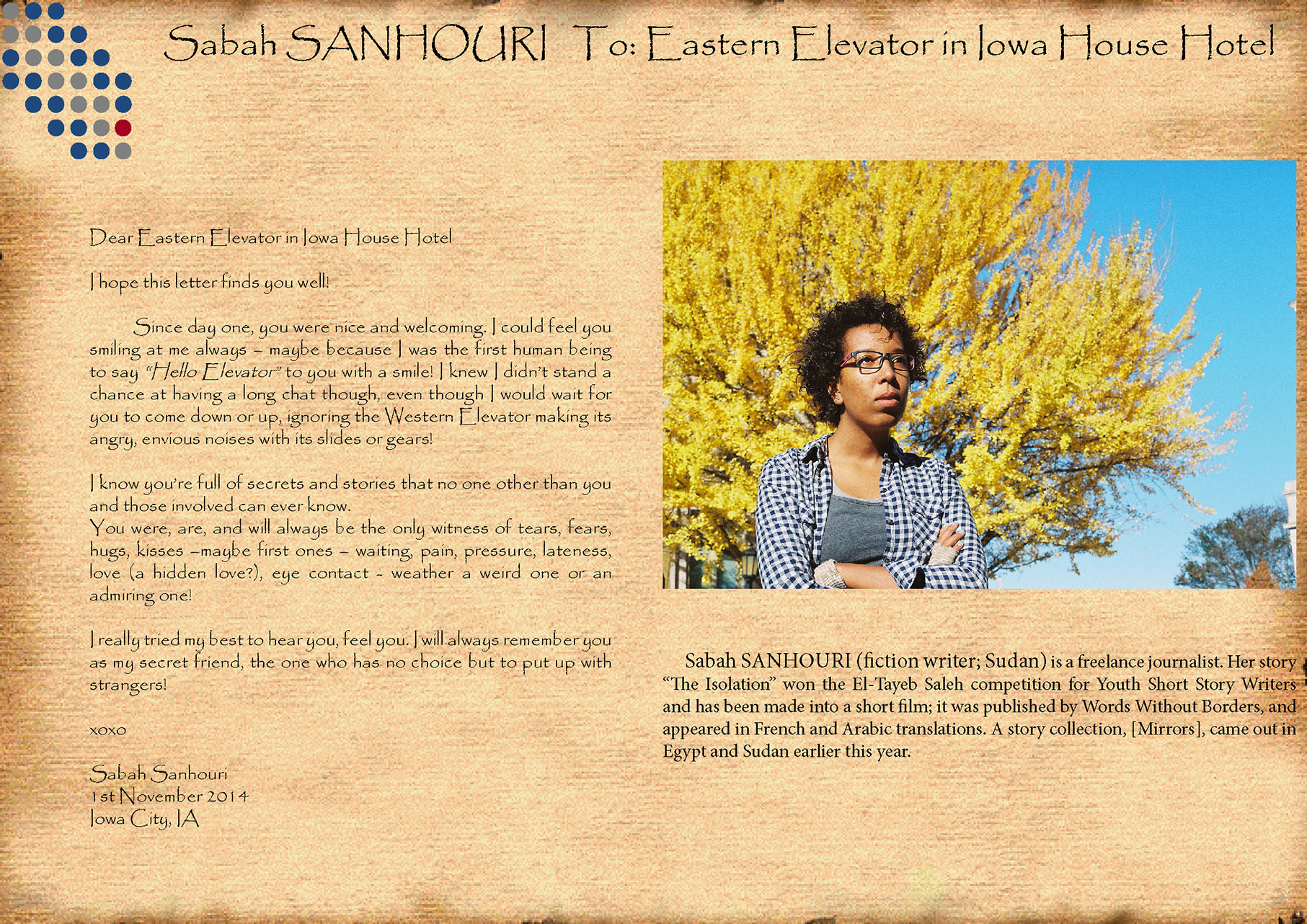 Photo-letter pairing, IWP, 2014 - Page 2014